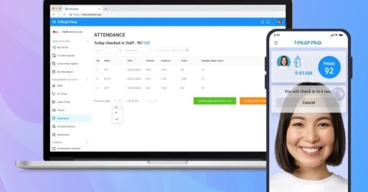 NikoNikoシステム：AI顔認識による勤怠管理とスタッフの感情可視化