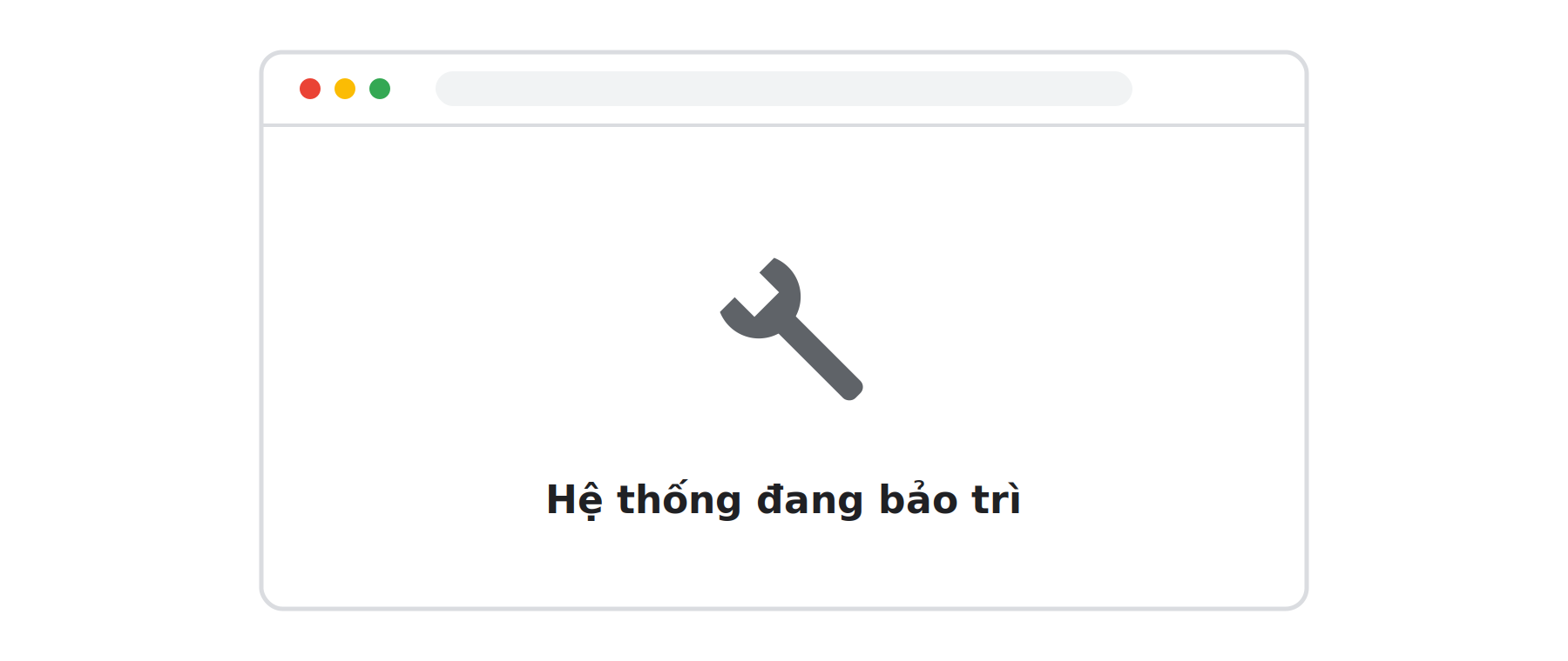 Màn hình bảo trì người dùng nhìn thấy
